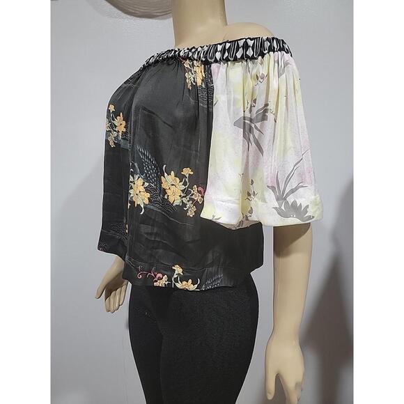 Free People “rockin rochelle” Size S crop Top blouse Of The Shoulders NEW - Picture 7 of 9